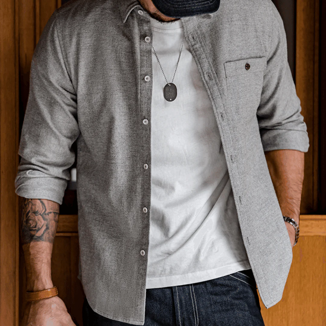 Essential Basic Flannel Shirt - Image 4