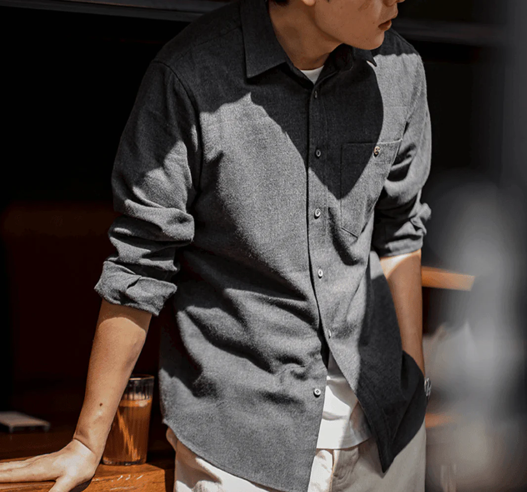 Essential Basic Flannel Shirt - Image 8